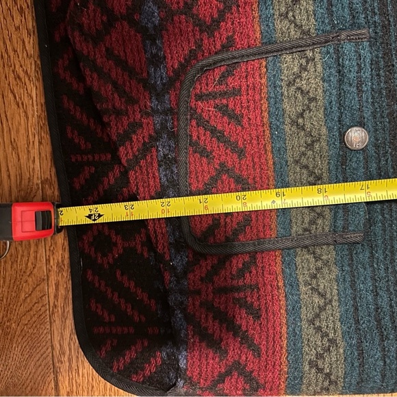 VTG LL Bean Mens Aztec USA Made Western Full Zip Chore Woolen Stripe Vest Sz L - Picture 3 of 7